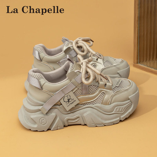 拉夏贝尔女鞋2025新款老爹鞋女