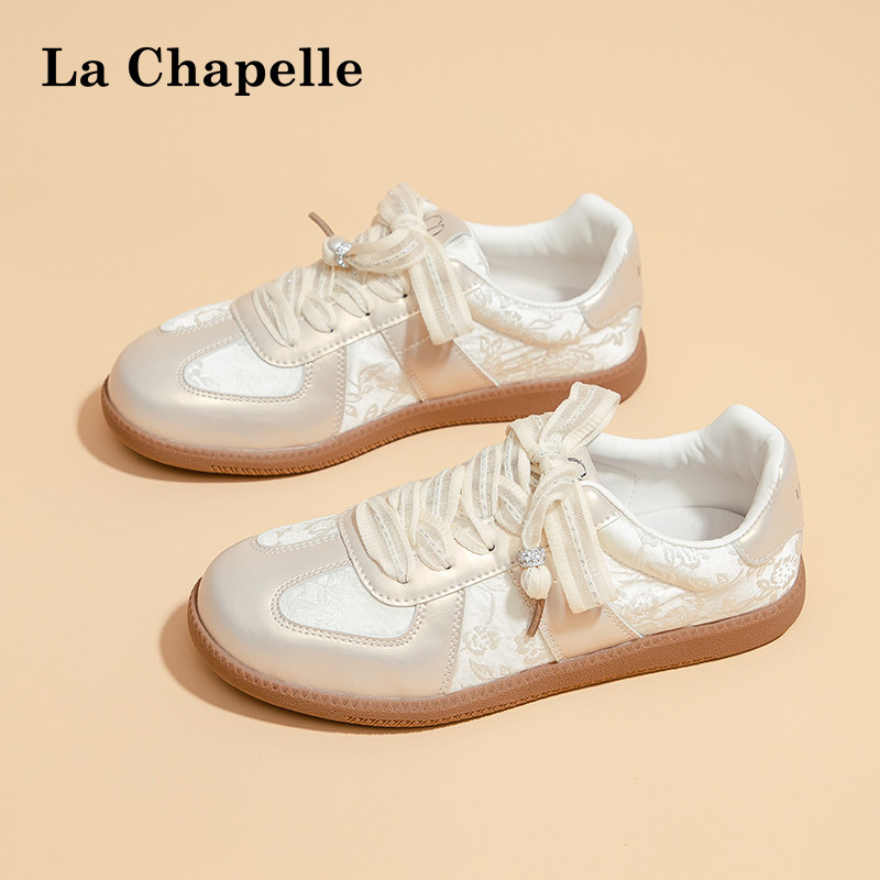 拉夏贝尔德训鞋女2026春季新款爆款百搭小白鞋子平底休闲运动板鞋,女鞋,德训鞋,淘宝优惠券,粉丝福利购,淘宝优惠卷