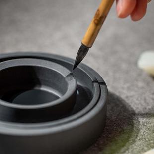 张小凤火锅砚砚台毛笔专用防蒸发防干带盖双圈密封不干墨文房四宝
