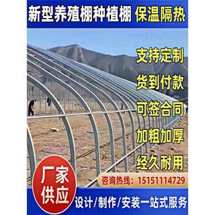 大钢管骨架棚管温室蔬棚菜种植养YMA殖大全套椭圆牛羊圈猪舍鸡棚