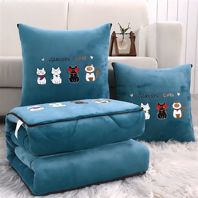 新抱枕被子两用冬季加厚枕头被二B合一汽车载靠垫办公室午睡毯子,居家布艺,抱枕被,淘宝优惠券,粉丝福利购,淘宝优惠卷