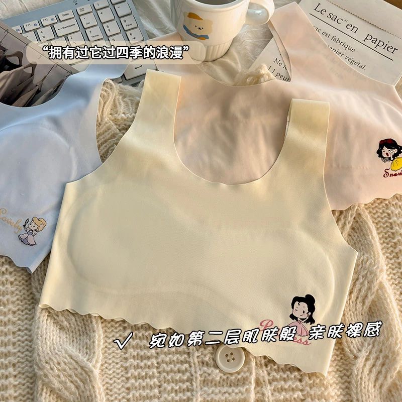 8-13岁女童内衣小学初中发育期透气背心冰丝无痕内衣女孩文胸