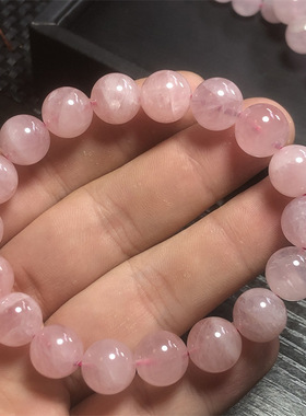 天然马达加斯加粉晶手链果冻体星光桃花粉水晶饰品手串厂家批包