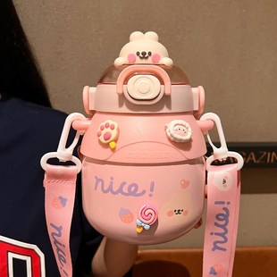 2022新款 水杯超m大容量316食品级儿童保温杯女生可爱高颜值大肚杯