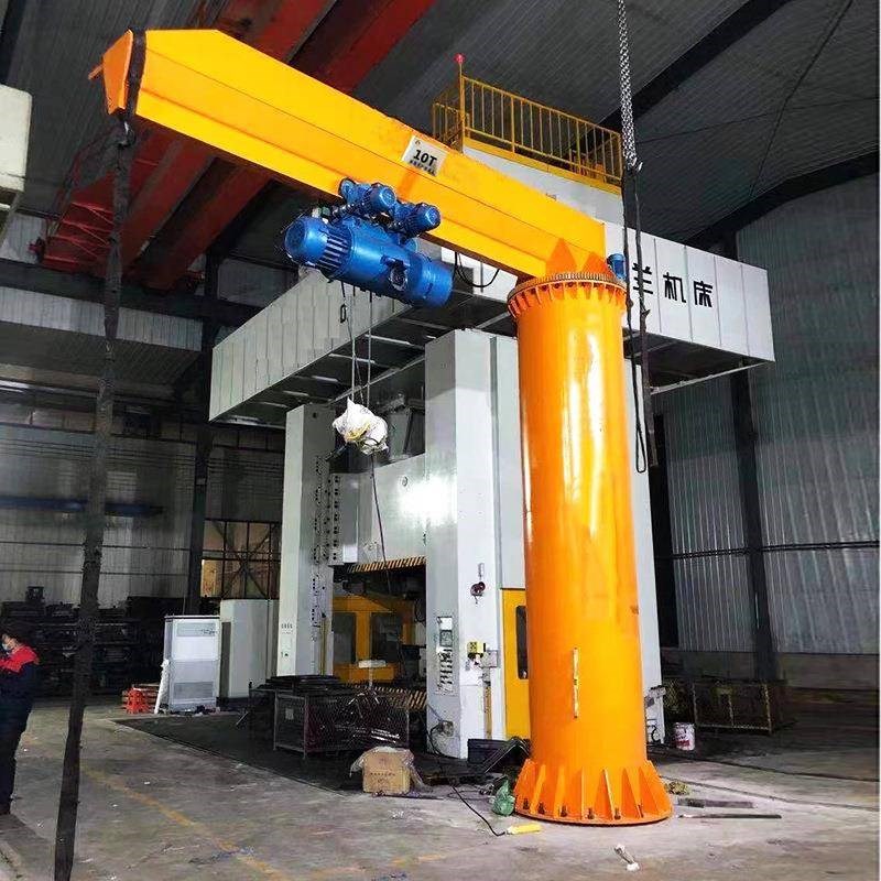 可60度旋转小型电动单臂吊w0.5-5吨小型站柱式摇臂吊简易悬臂吊