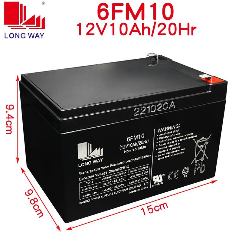 龙威电池6FM10儿童电动车电瓶12V1G0四轮玩具汽车铅酸蓄电池大容