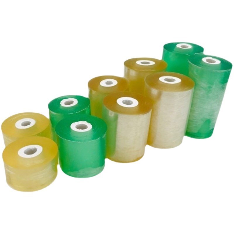 PVC环保缠绕膜电线打包装u透明自粘拉伸塑料PO保护果树嫁接膜工业