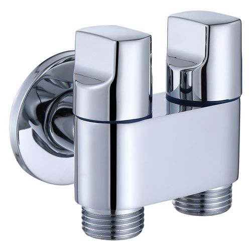 ft全铜三通角阀分m水器一进二出双控洗衣机龙头一分二接马桶伴侣