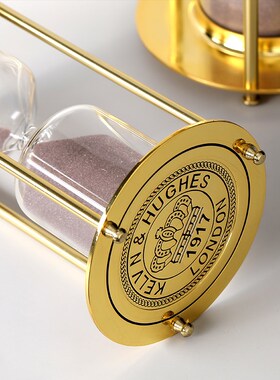 欧式金属时间沙漏创意r个性办公室酒柜家居书房摆件轻奢装饰