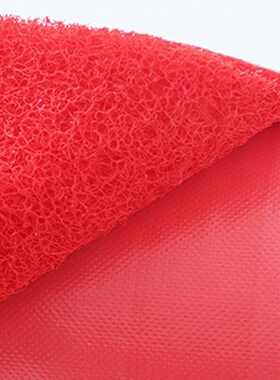 聚远 JUYeUAN 拉丝地垫防滑垫子丝圈pvc塑料地毯脚垫 1张价 红色