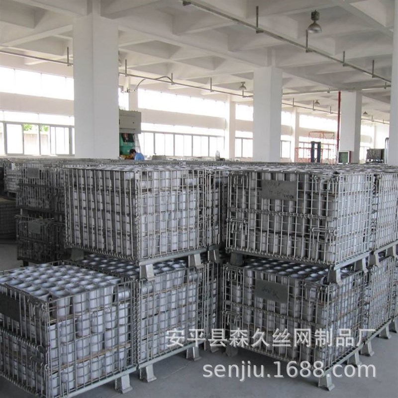 折叠式仓储笼B3款现货销售金属周转箱折叠笼金U属储物箱周转筐