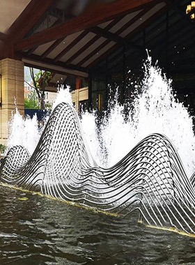 不锈钢山庭院景观抽象q场景玻璃钢雕塑定制广场公园街头艺术摆件