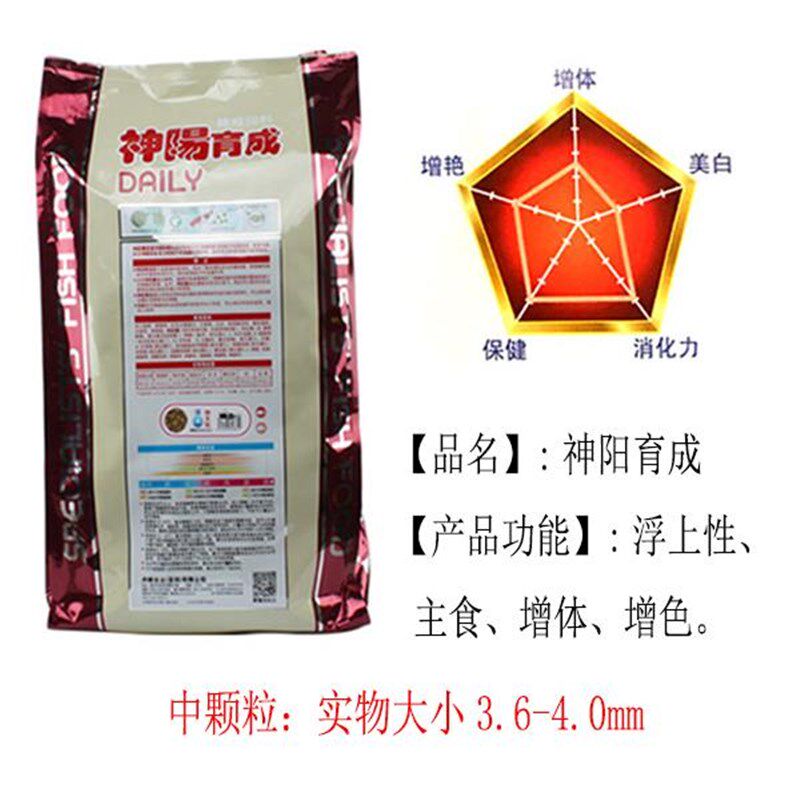 新款锦鲤饲料育h成胚芽艳红绢康超能彩康增体10kg鱼粮食保现货