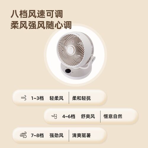西点空气循环扇家用台式电扇桌面循环扇J宿舍办公室轻音摇头电风