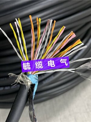 进口电缆 50芯01平方双绞镀锡屏蔽线 信号控制线28AWG 双层屏蔽