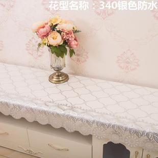电视柜垫桌布防水茶几垫床头柜垫梳妆台布艺盖布欧式 PVC烫金 定做