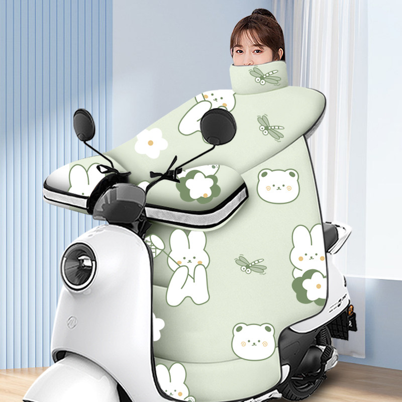 电动车挡风被秋冬款防水防风冬季摩托车加绒加厚S防护罩春秋款保