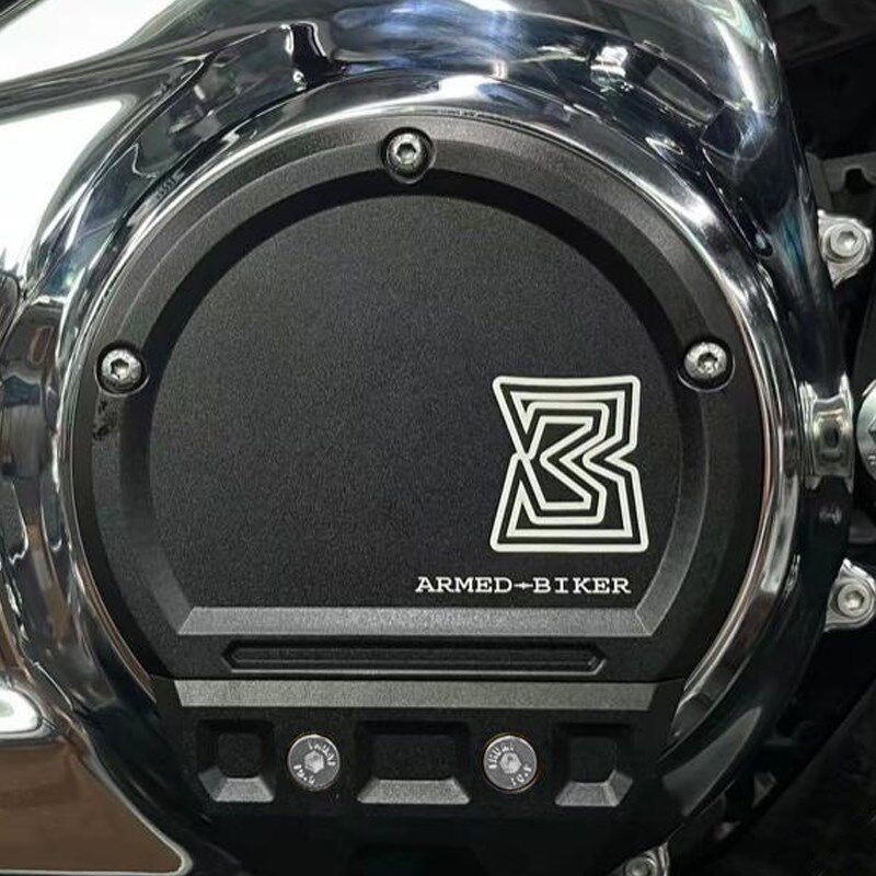 Black3哈雷17年后公路滑翔大道离合器边盖防摔路威S/ST.街霸定制