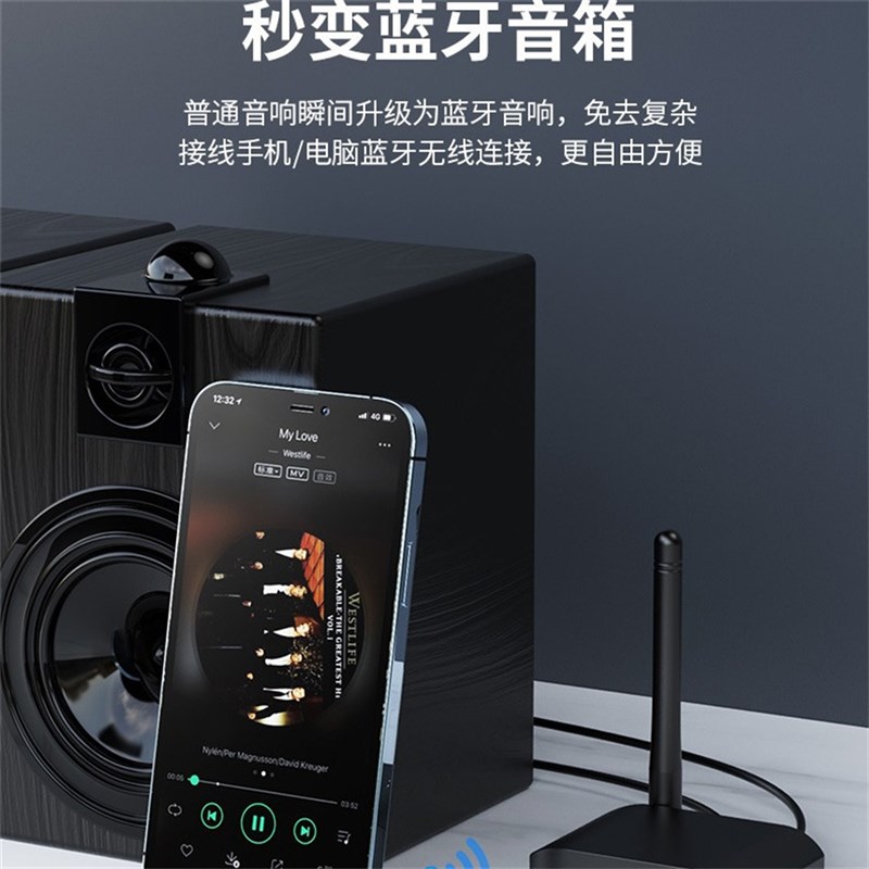 5.3新款蓝牙适配器接收发射二合一高E通APTX音频解码音频蓝牙B55