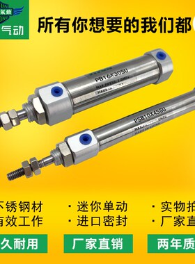 翊云气动笔型气缸PSB/PTB10X10X15X20X25X30X4M5X50X60X75SCB SR