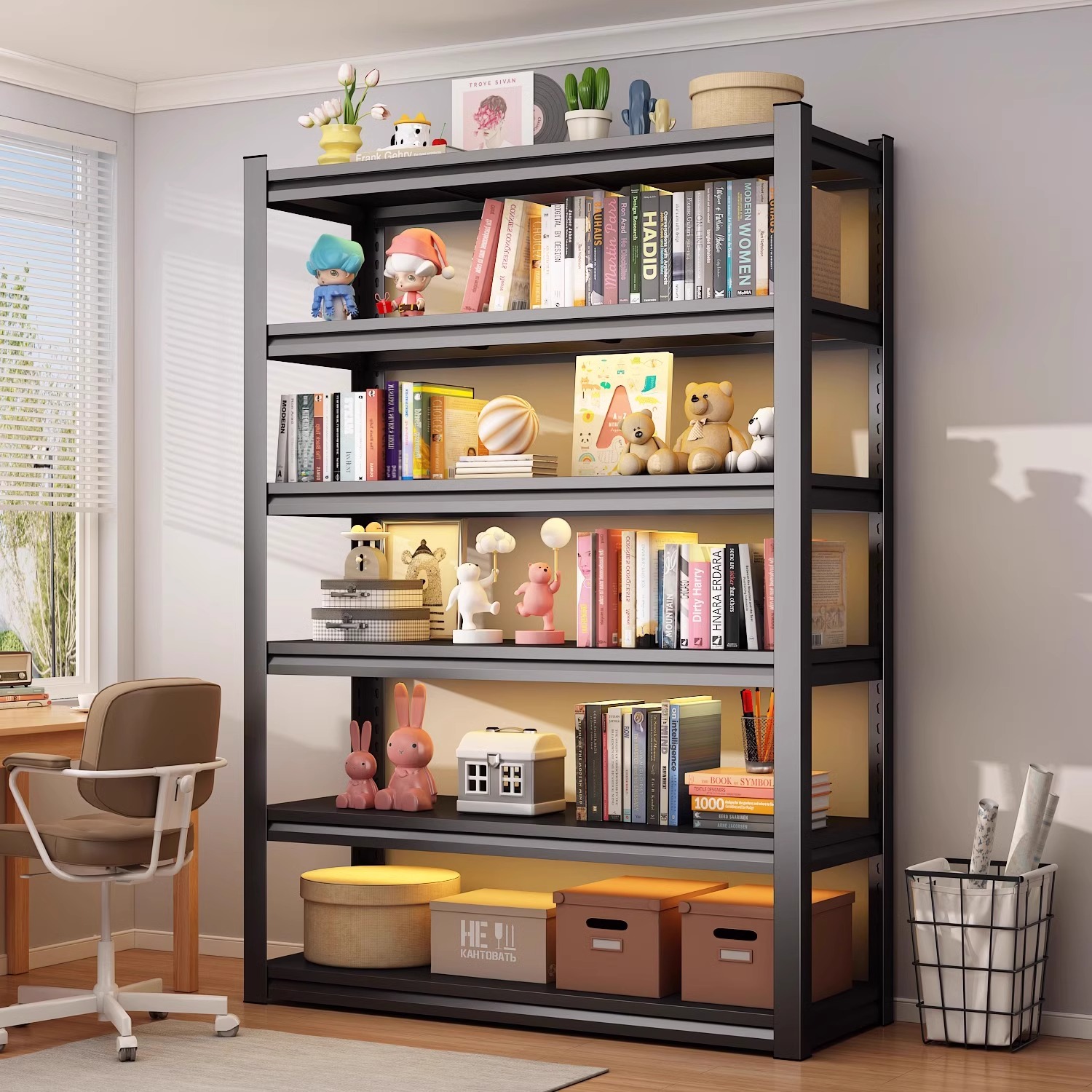 货架收纳架货架物铁架子家用架落地阁楼仓库置多R层仓储展示架阳