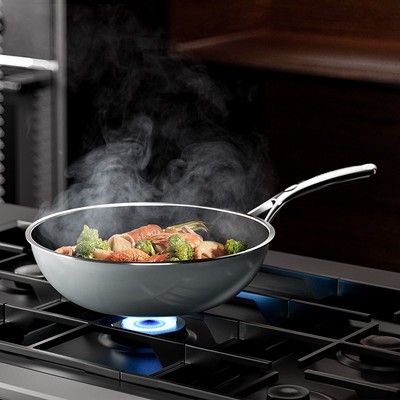 神田 钛彩米 0涂层 不粘炒锅30cm/32cm