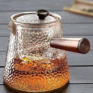 侧把煮茶壶玻璃耐高温泡茶壶单壶煮茶器家用电陶炉烧水壶茶具套装