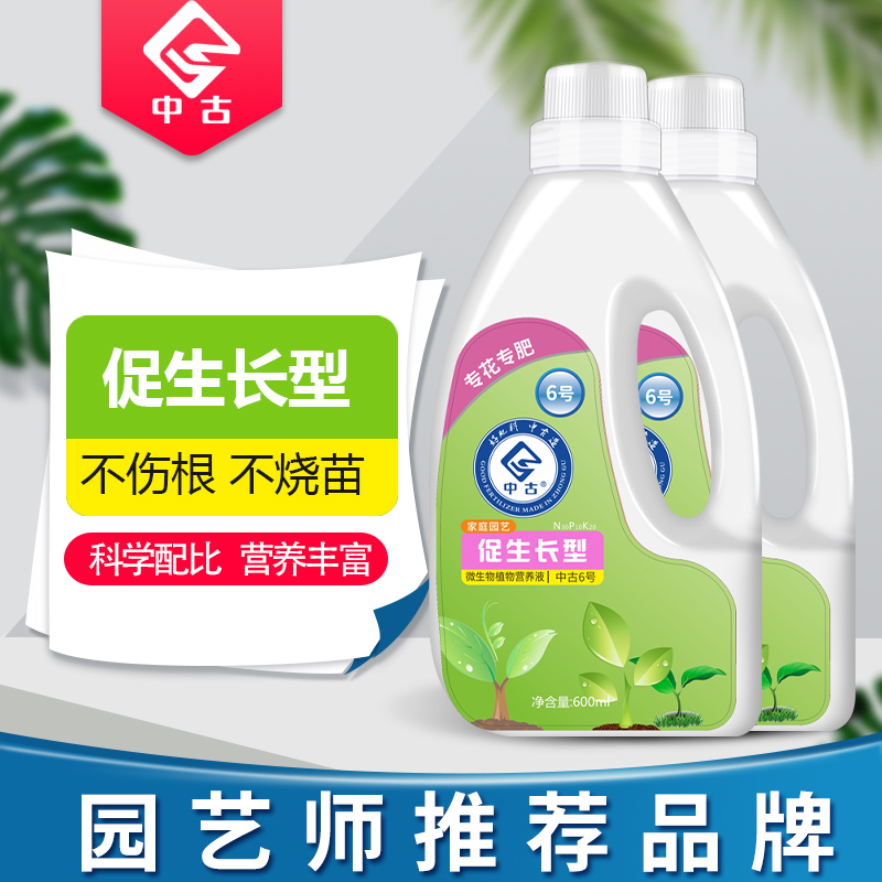 中古6号促生长植物专用营养液苗期花肥盆栽小苗专用花肥料防黄叶