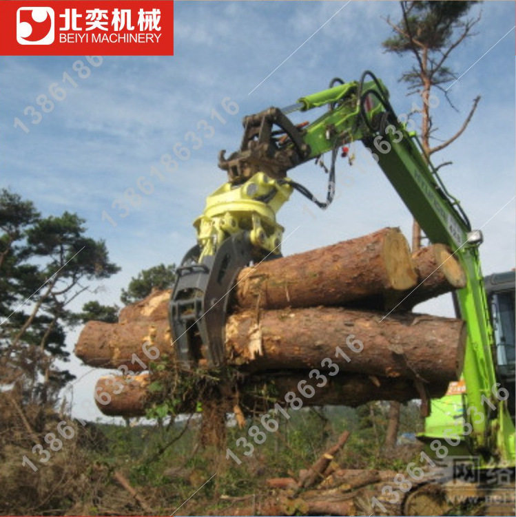 挖机旋转抓木器机械抓钢机抓石器液压抓手