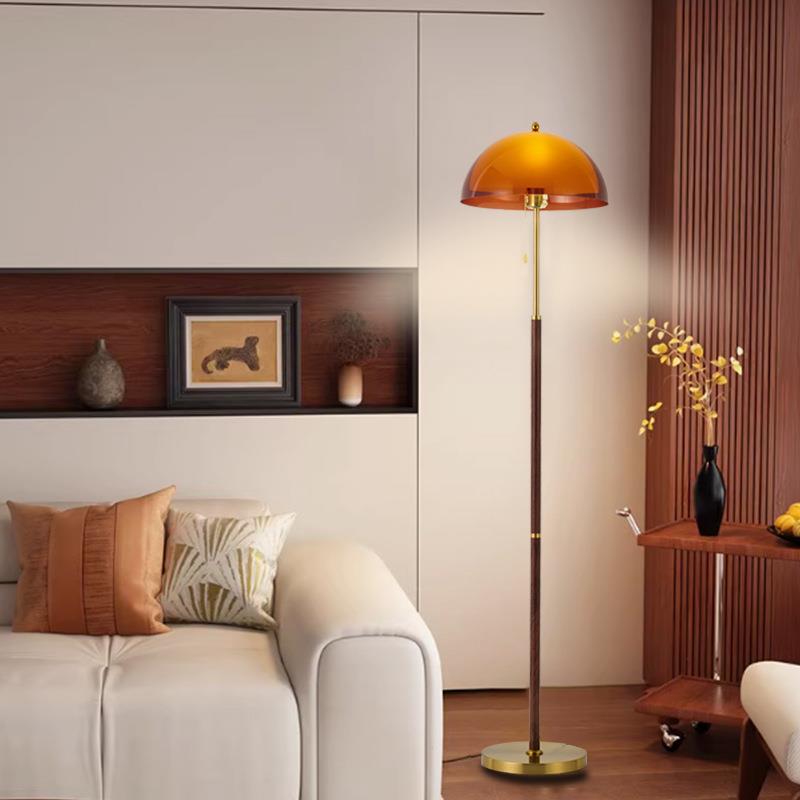 法式中古落地氛围灯卧室床头设计师复古沙发旁立式高颜值落地台灯