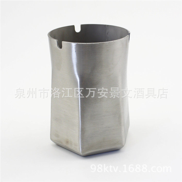 时尚烟灰缸不锈钢烟灰缸创意烟灰缸圆口底六角菱形烟灰缸