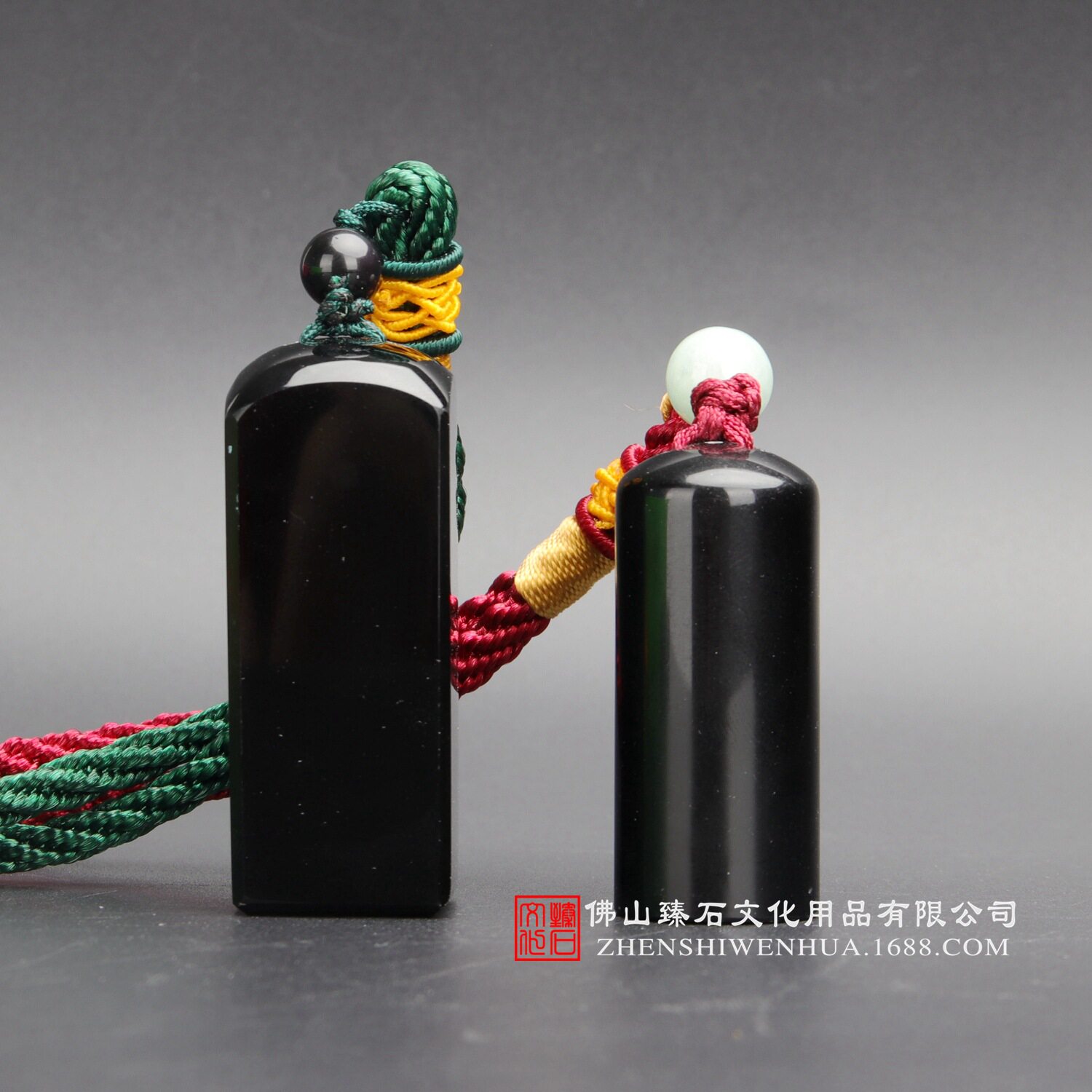 厂家直销天然黑曜石个人印章私人印鉴手工个人休闲图章批发