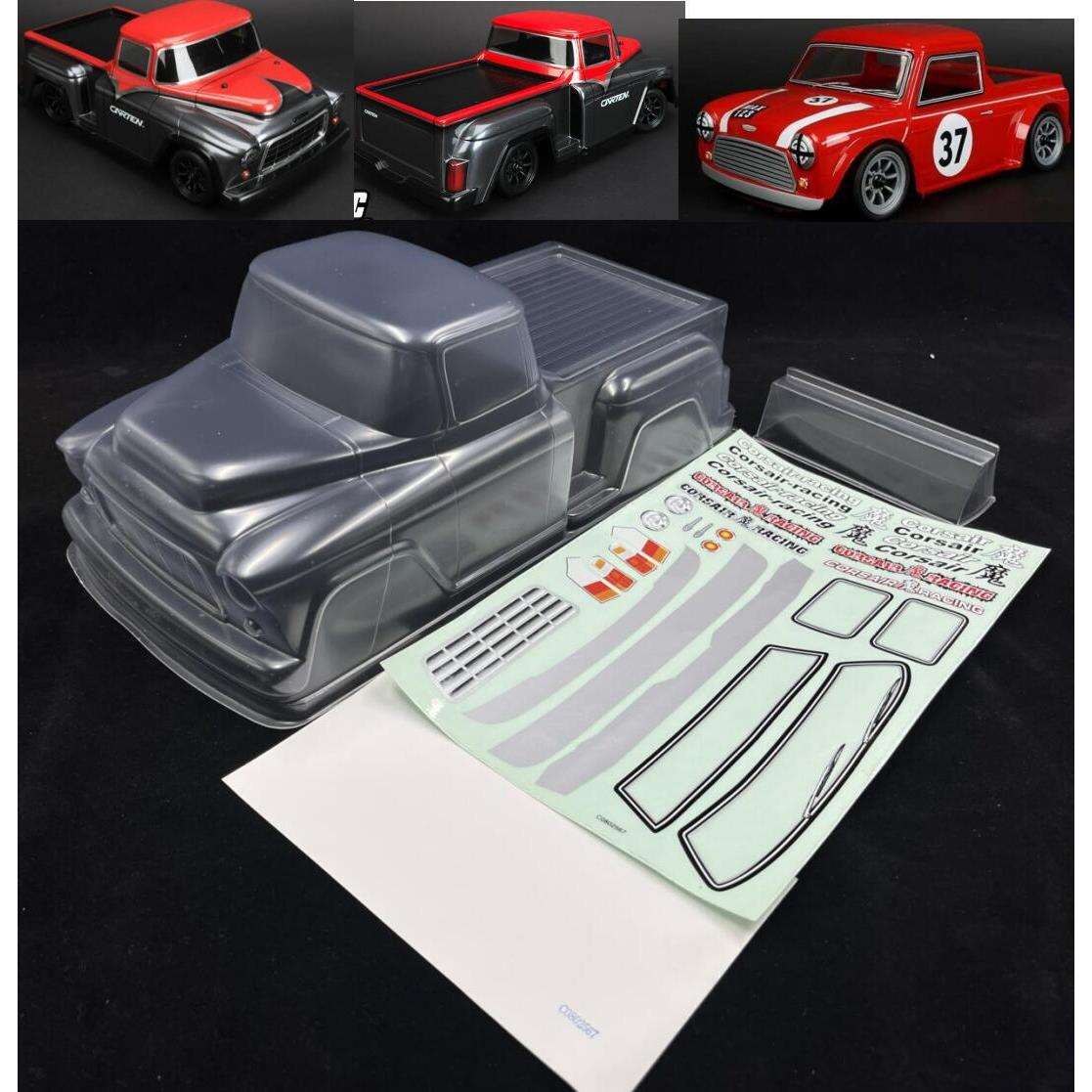 1/10平跑车壳MiniM车壳CARTEN皮卡透明PC车壳210mmTamiyaM210