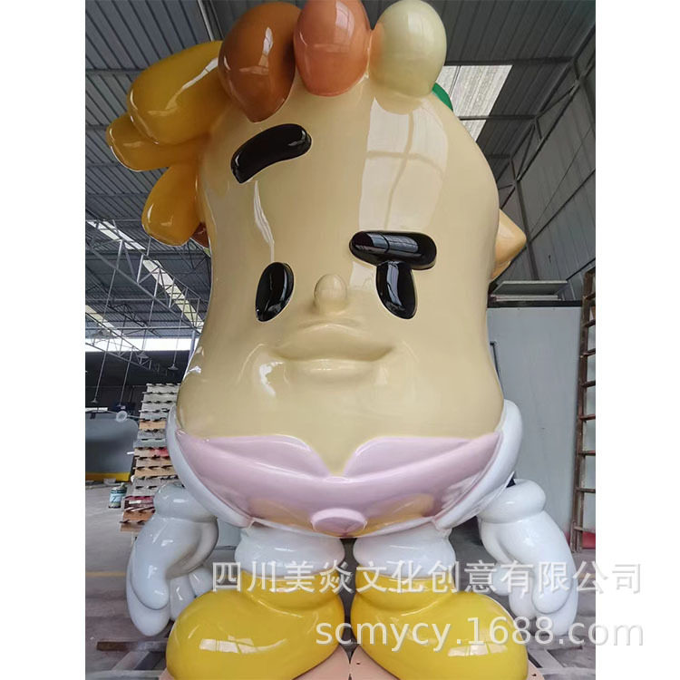 四川雕塑成都玻璃钢各类卡通IP雕塑美陈产品公司logo制作IP雕塑