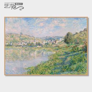 莫奈世界名油画维特伊美欧式 饰挂368 手工绘印象风景客餐厅卧室装