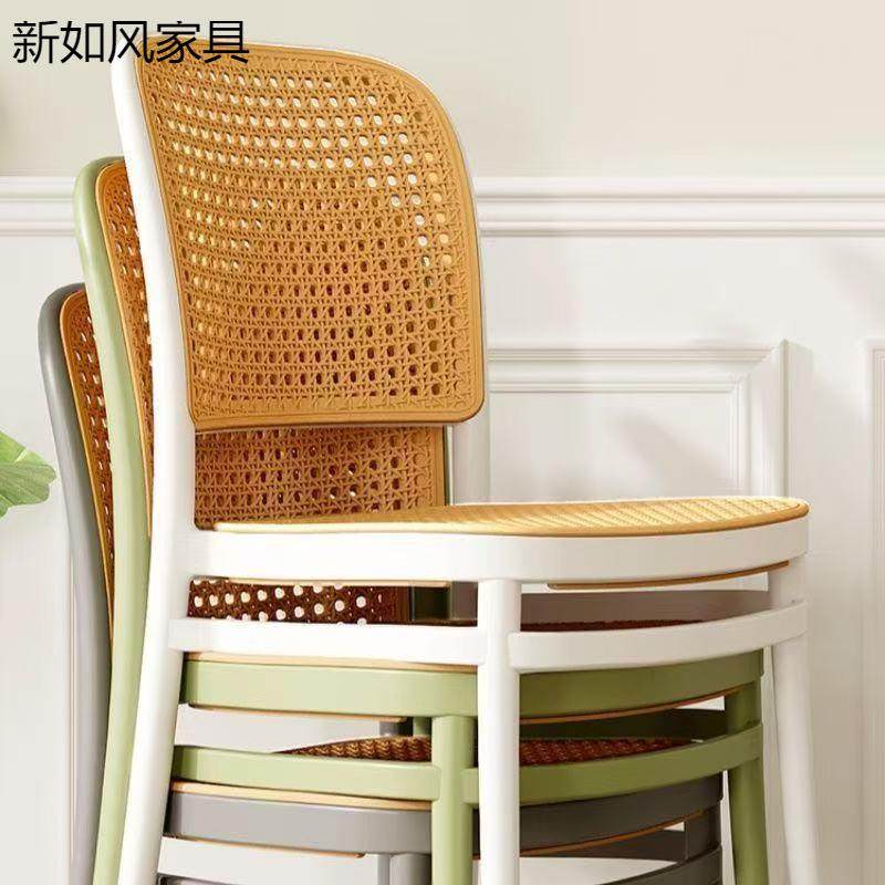 北欧塑料藤编椅子叠放靠背椅商用户外家用网红餐椅休闲桌椅小户型,清洗/食品/商业设备,风口/风叶/风机配件,淘宝优惠券,粉丝福利购,淘宝优惠卷