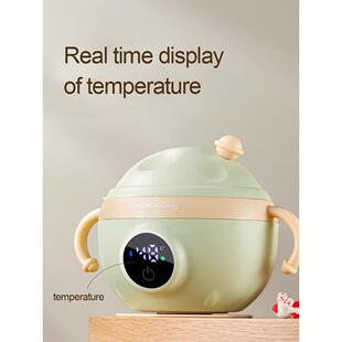 小贝熊宝宝恒温辅食碗充电式不锈钢婴幼儿童智能保温加热碗免注水