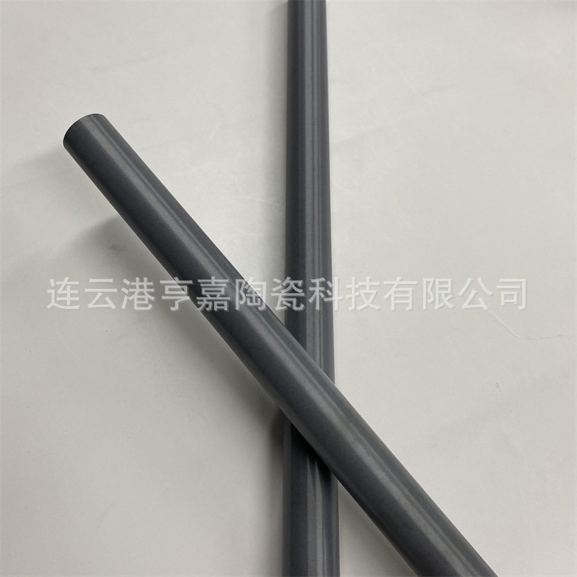 黑色SI3N4陶瓷保护管气压烧结氮化硅陶瓷管氮化硅管