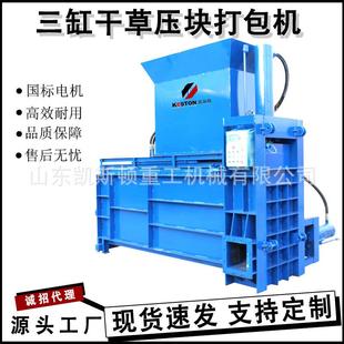凯斯顿三缸全自动稻草牧草花生藤秸秆干草麦秸液压压缩打包机