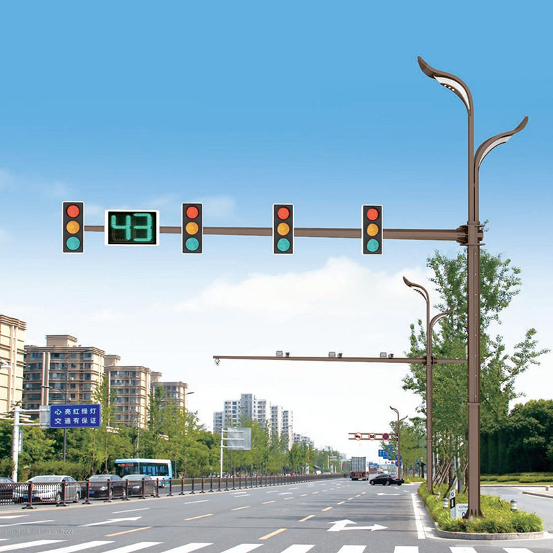 厂家批发户外道路综合杆交通标志牌信号灯市电路灯监控杆