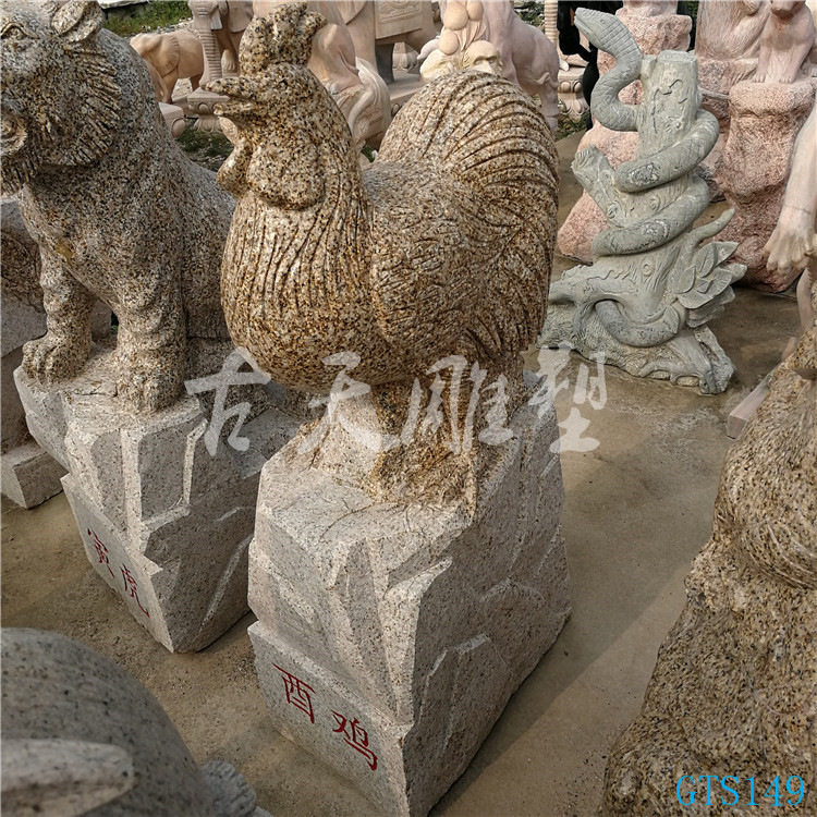 曲阳石雕十二生肖大理石山羊花岗岩鸡猴子园林广场雕塑摆件