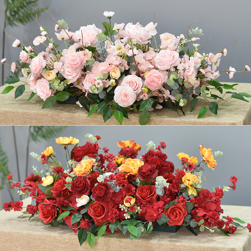 商务宴会餐桌花艺仿真假花