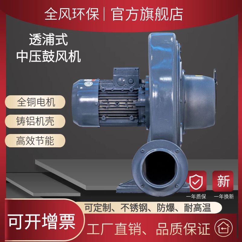 热销摇粒机透浦式鼓风机2.2KW