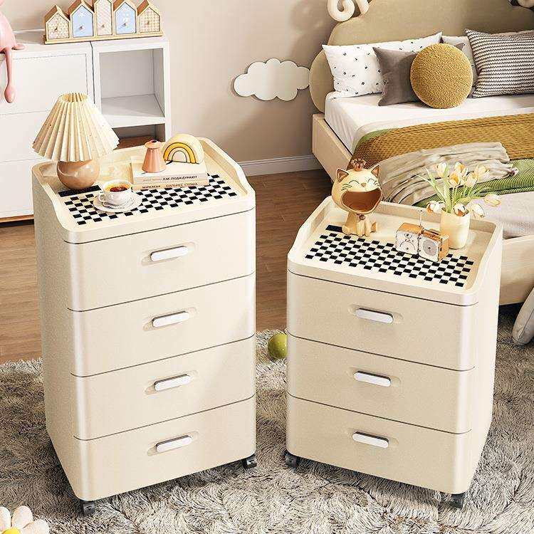 抽屉式收纳柜免安装多层置物柜子可移动家用床头柜客厅夹缝储物柜