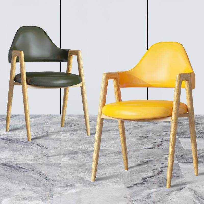 铁艺仿实木a字椅餐椅家用靠背椅餐椅书桌写字椅简约现代奶茶店椅