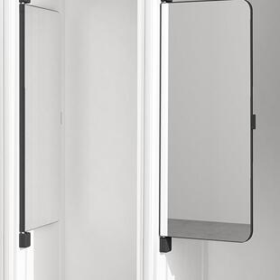 衣柜镜子内装推拉镜衣橱平开门穿衣镜内置旋转隐藏折叠伸缩全身镜