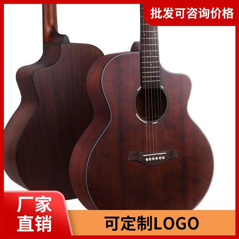 单板吉他民谣木吉他初学练习云杉木面单jita乐器41英寸复古色