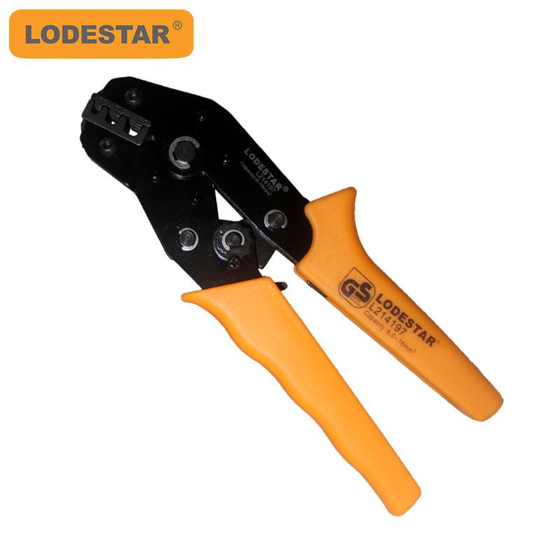 LODESTAR乐达L214197L214196棘轮欧式端子压线钳6-16mm压接钳
