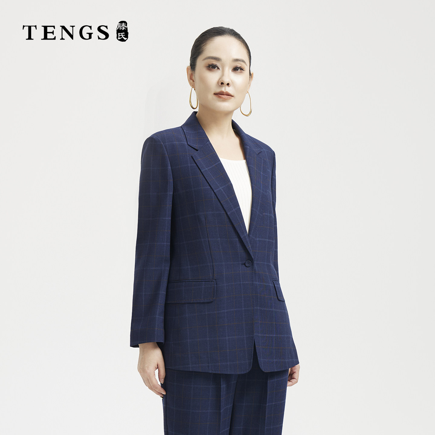 TENGS时尚通勤廓形百搭上衣