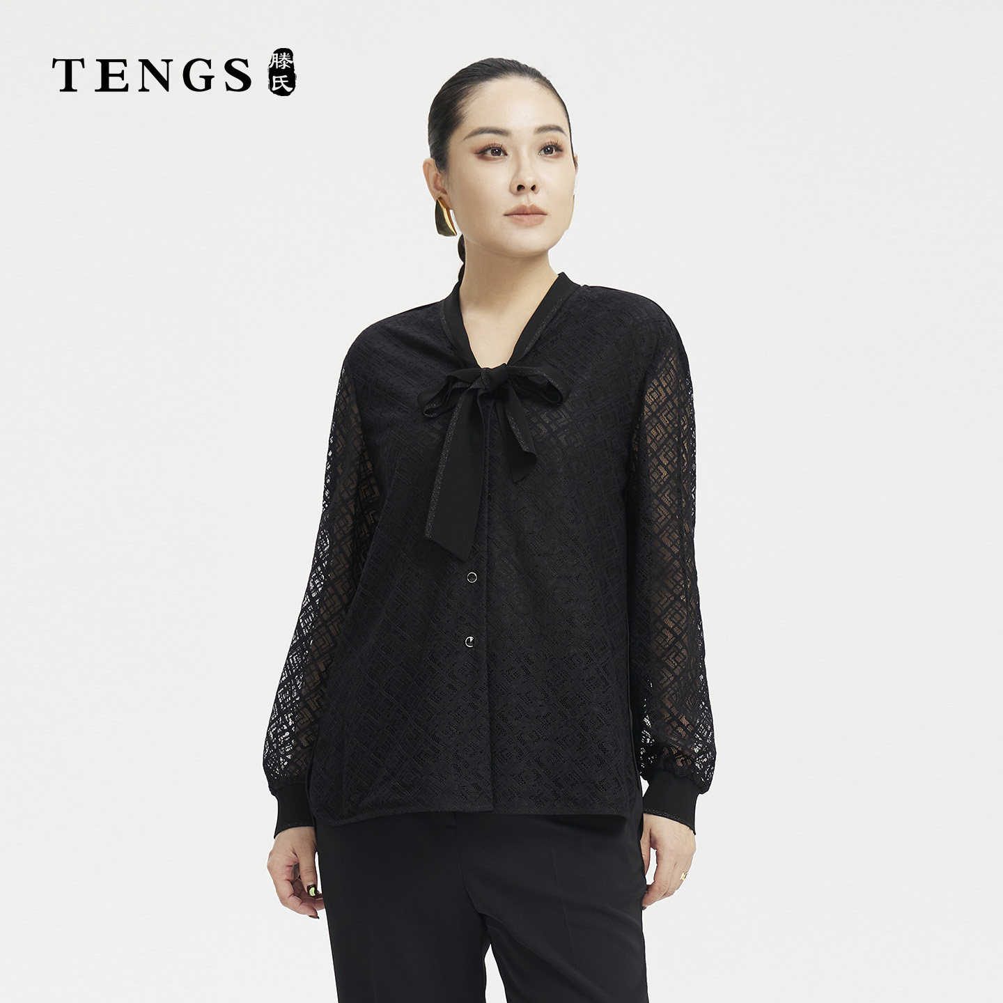 TENGS滕氏女装秋冬新款长袖衬衫